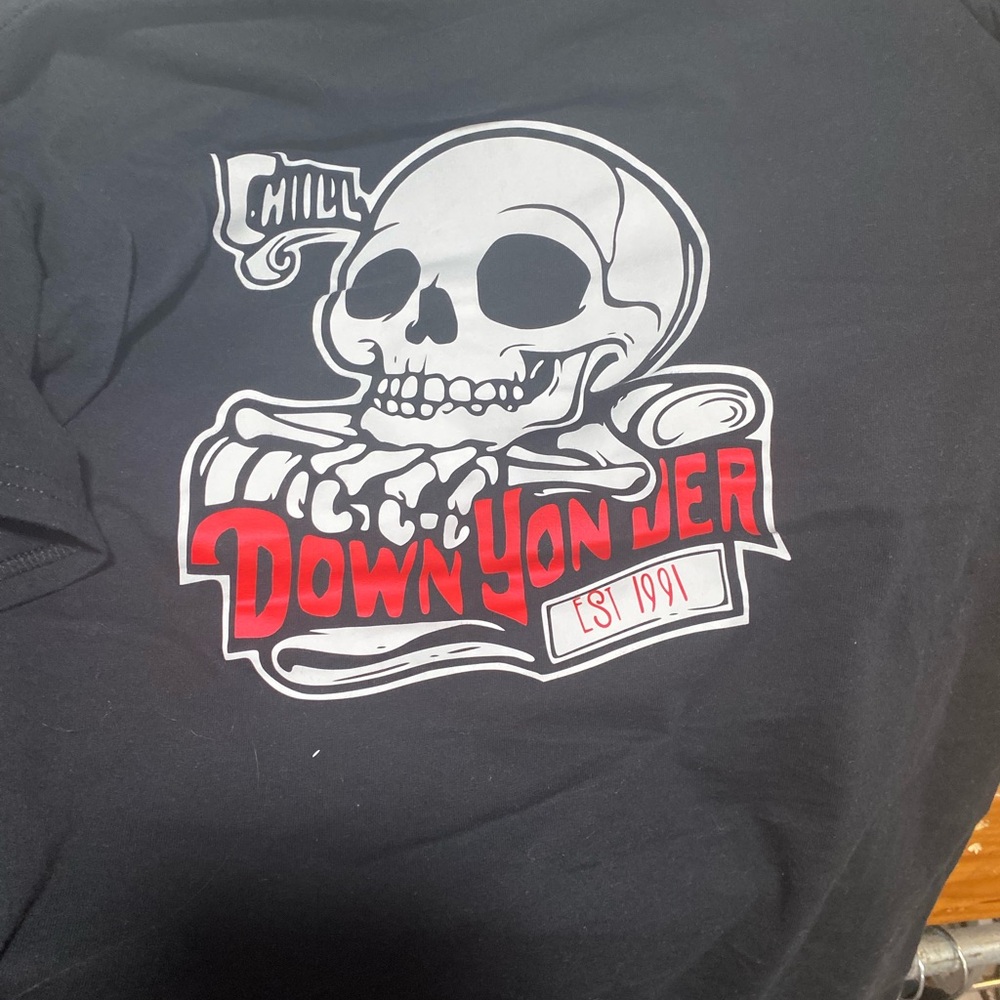Chill Down Yonder Black Graphic Tee